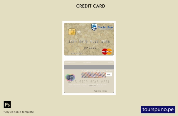 lista para imprimir la plantilla mastercard de Zimbabwe Stanbic Bank